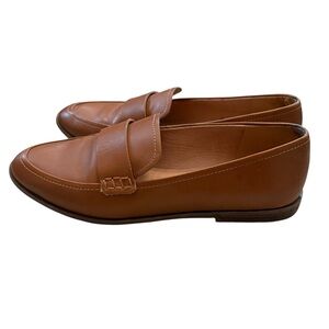 Madewell Brown Leather Penny Loafers Women’s size 8